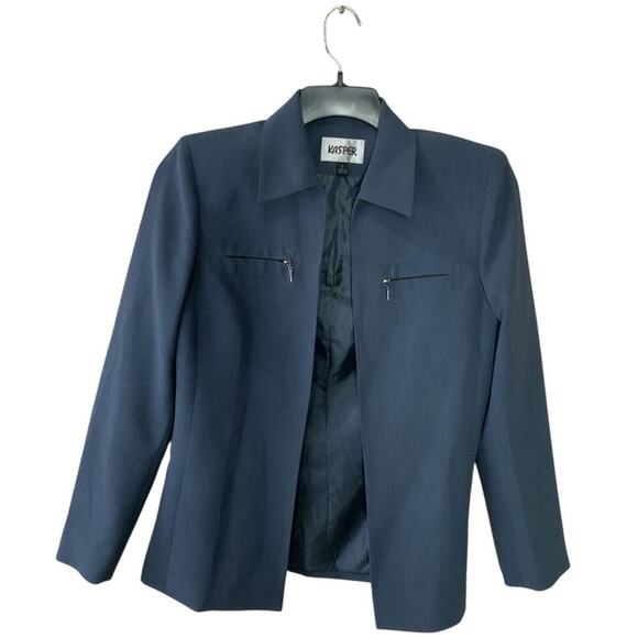 Kasper Blazer Womens 6 Vintage Open Front Long Sleeve Casual Formal Officewear - Picture 1 of 6